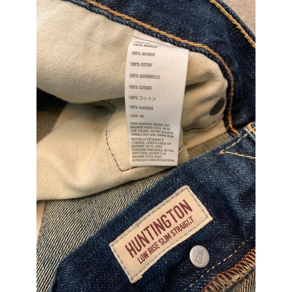 Hollister Jeans Mens 32x30 Huntington Low Rise Slim Straight Splattered Denim - Picture 7 of 8